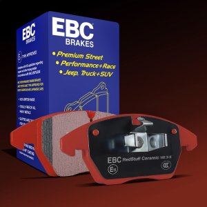 Jaguar XE Brake Pads - Front - EBC - Redstuff Ceramic - Red - `16-`27