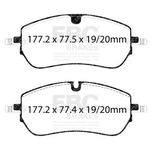 Jaguar E-Pace Brake Pads - Front - EBC - Yellowstuff - `21-`24