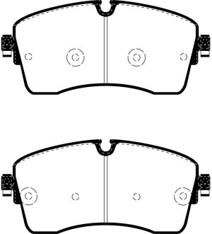 Jaguar E-Pace Brake Pads - Front - EBC - Greenstuff 6000 Series - `18-`27