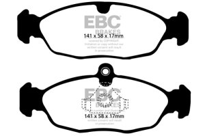 Jaguar XJR Brake Pads - Rear - EBC - Ultimax2 - Black - `95-`02