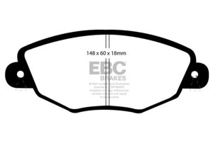 Jaguar X-Type Brake Pads - Front - EBC - Ultimax2 - Black - `01-`04