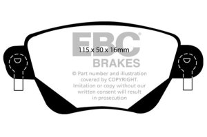 Jaguar X-Type Brake Pads - Rear - EBC - Ultimax2 - `01-`04