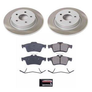 Jaguar S-Type Brake Kit - Front + Rear - PowerStop - Z17 Evolution Geomet Coated Rotors + Low-Dust Ceramic Pads - `03-`04