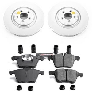 Jaguar S-Type Brake Kit - Front - PowerStop - Z23 Evolution Sport Coated Rotors + Carbon-Fiber Ceramic Pads - `07-`08 Jaguar S-Type Brake Kit - Front - PowerStop - Z23 Evolution Sport Coated Rotors + Carbon-Fiber Ceramic Pads - `07-`08