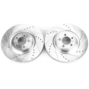Jaguar F-Type Brake Rotors (2) - Front - PowerStop - Evolution Drilled & Slotted - `14-`19