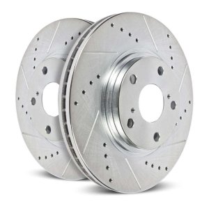 Jaguar F-Type Brake Rotors (2) - Front - PowerStop - Evolution Drilled & Slotted - `14-`19