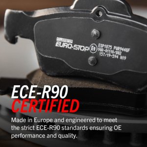 Jaguar E-PACE Brake Pads - Rear - PowerStop - Euro-Stop ECE-R90 - 2018