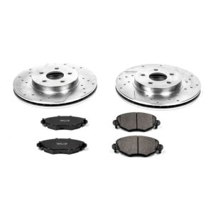 Jaguar X-Type Brake Kit - Front - PowerStop - Drilled & Slotted Rotors + Carbon-Fiber Ceramic Pads - `02-`08 Jaguar X-Type Brake Kit - Front - PowerStop - Drilled & Slotted Rotors + Carbon-Fiber Ceramic Pads - `02-`08