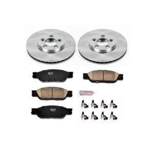 Jaguar S-Type Brake Kit - Front - PowerStop - Z17 Evolution Plus Ceramic Pads + Autospecialty Rotors - `03-`04