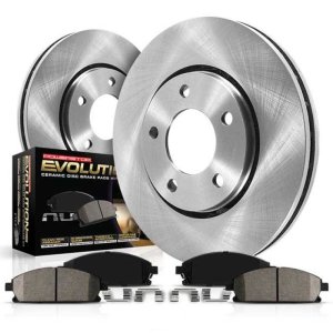 Jaguar S-Type Brake Kit - Front - PowerStop - Autospecialty Rotors + Z17 Evolution Plus Ceramic Pads - `06-`08