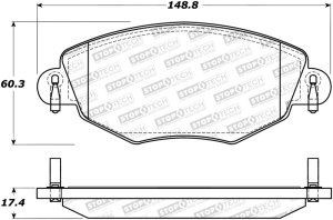 Jaguar X-Type Brake Pads - Stoptech - Street with Shims - `01-`08 Jaguar X-Type Brake Pads - Stoptech - Street with Shims - `01-`08