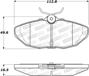 Jaguar S-Type Brake Pads - Stoptech - Street Brake Pads with Shims and Hardware - `03-`05