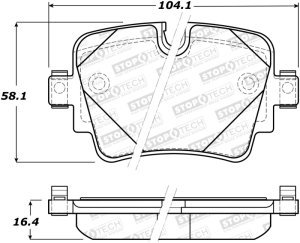 Jaguar F-Type Brake Pads - Front - Stoptech - StopTech Street with Shims - `14-`20