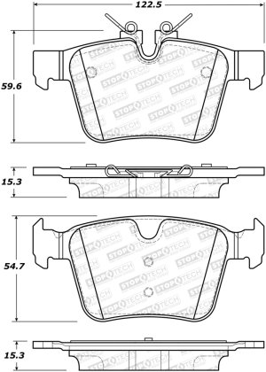 Jaguar XE Brake Pads - Front - Stoptech - Street, OE-Style - `16-`20