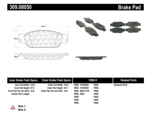 Jaguar S-Type Brake Pads - Stoptech - Sport - `00-`02