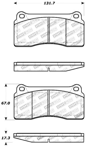 Jaguar XKR Brake Pads - Front + Rear - Stoptech - Sport - `00-`06