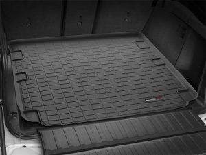 Jaguar XF Cargo Liner - Behind 2nd Row Seating - WeatherTech - Textured Finish, Raised Lip, TPO Material - Black - `18-`27