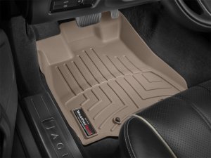Jaguar XJ Floor Mats - Front - WeatherTech - DigitalFit - Tan - `11-`27