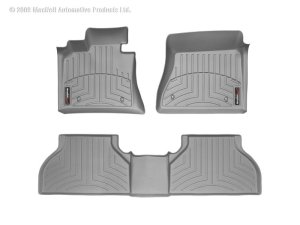 Jaguar XJ Floor Mat Set - Front - WeatherTech - FloorLiner DigitalFit - Grey - `10-`27