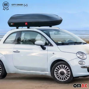 Roof Rack Cargo Box - 11.3 Cubic Feet - Dual Side Opening - Carbon Fiber Texture