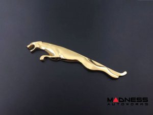 Jaguar Custom Emblem - Leaping Jaguar - Gold Finish