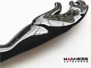 Jaguar Custom Emblem Set - Leaping Jaguar + Jaguar Lettering - Gloss Black Finish