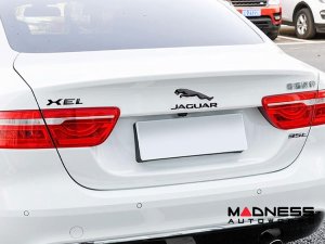 Jaguar Custom Emblem - Jaguar Lettering - Gloss Black Finish