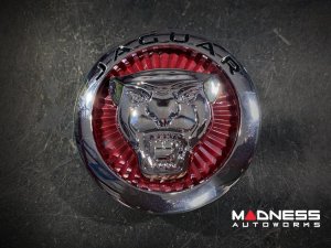 Jaguar Custom Emblem - Growler - Gloss Red Finish - 86mm