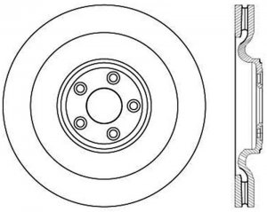 Jaguar Brake Rotor - Front Right - 380mm - Cross Drilled - StopTech