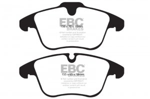 Jaguar XF Brake Pads - Front - EBC - Redstuff - '09 - '15