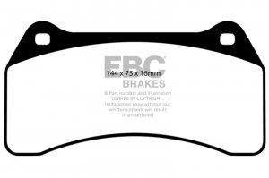 Jaguar XJ Brake Pads - Front - EBC - Yellowstuff - '03 - '06
