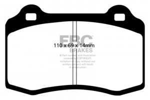 Jaguar XJ Brake Pads - Front - Bluestuff - EBC - '95 - '02