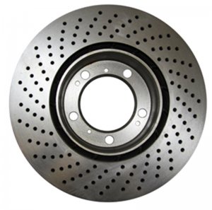 Jaguar XJ Brake Rotors (2) - Rear - Premium - Drilled - EBC - '95 - '02