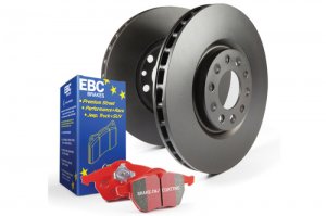 Jaguar XJR Brake Pads and Rotors - Front - Premium - EBC - Redstuff - '95 - '02