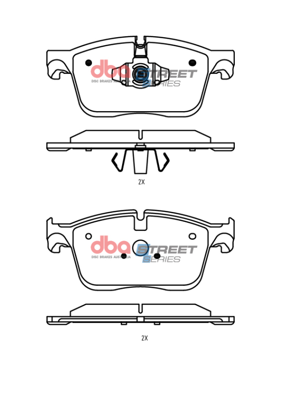 Jaguar F-Pace Brake Pads - Front - DBA - Street Series - `20-`22