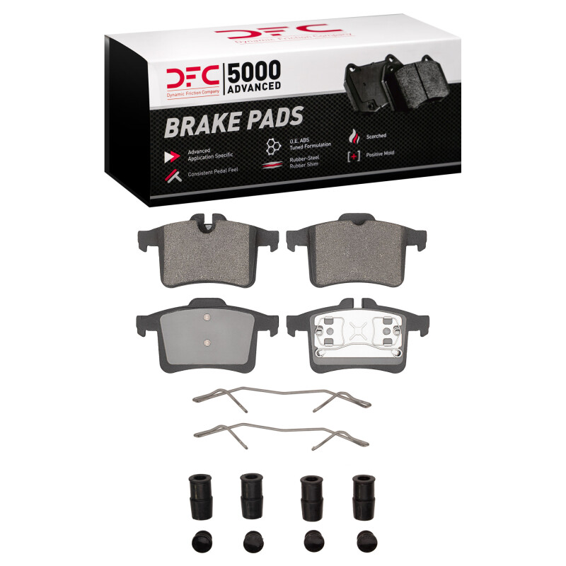 Jaguar XKR Brake Pads - Rear - DFC - 5000 Advanced Low Metallic + Hardware Kit - `13-`15