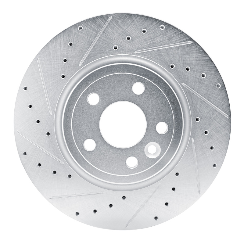 Jaguar F-Pace Brake Rotor (1) - Front Left - DFC - Drilled & Slotted - Silver - `17-`19