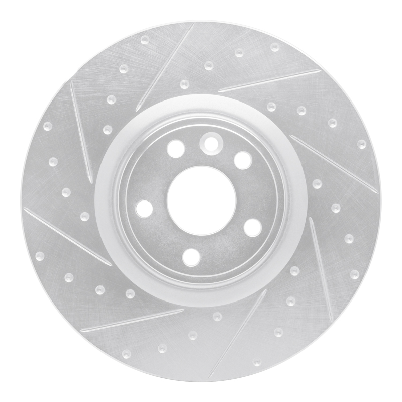 Jaguar E-Pace Brake Rotor (1) - Front Left - DFC - Drilled & Slotted - Silver - `18-`20