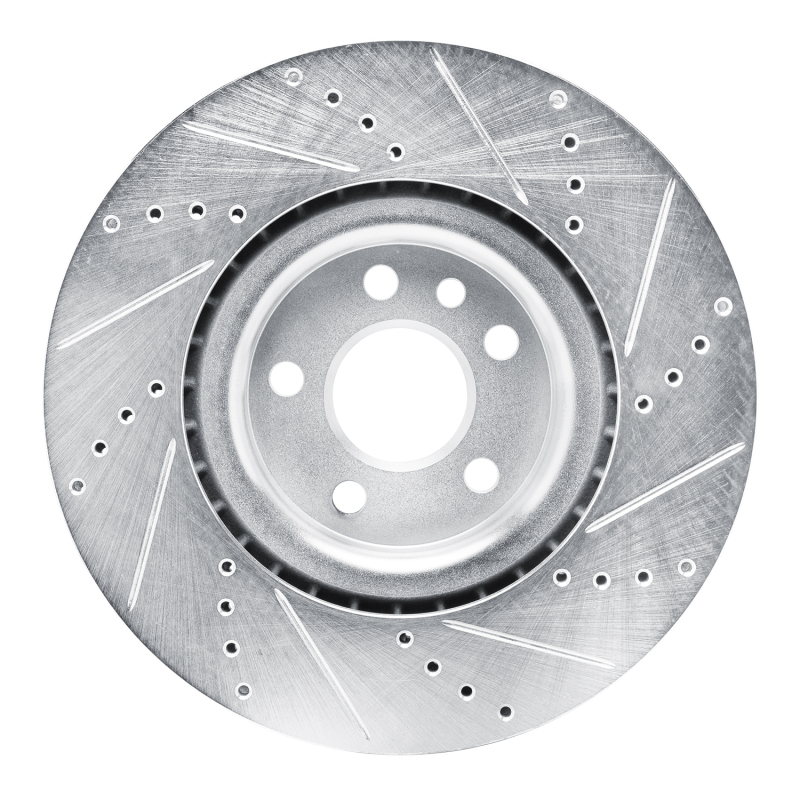 Jaguar F-Pace Brake Rotor (1) - Front Left - DFC - Drilled & Slotted - Silver - 2020