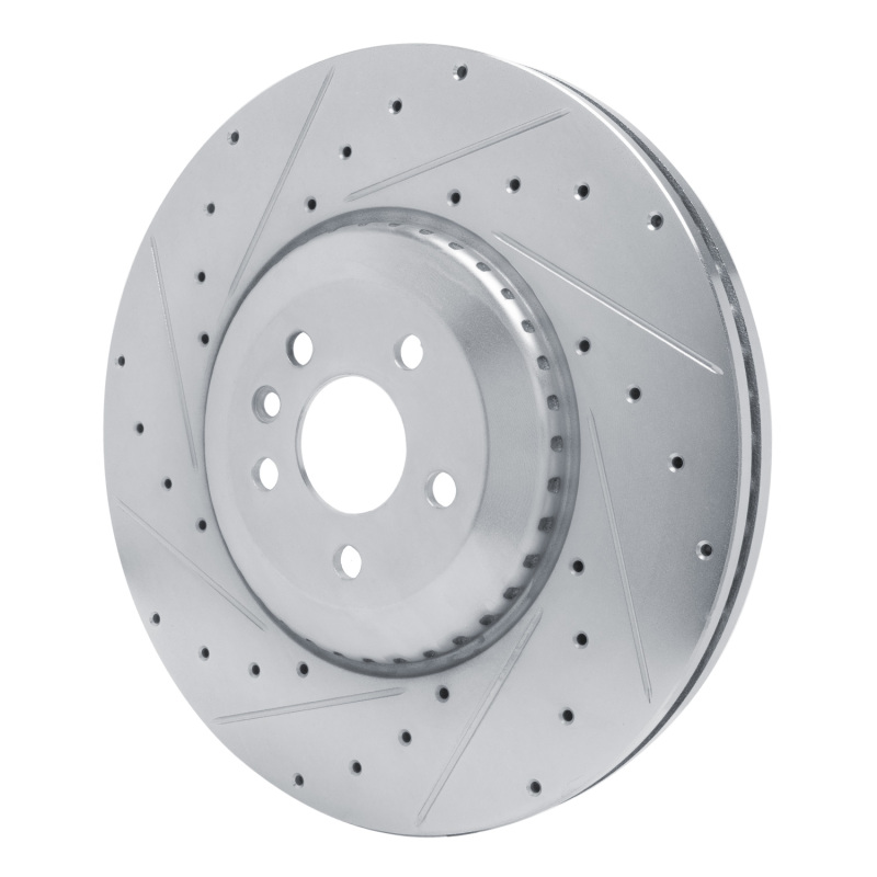 Jaguar F-Pace Brake Rotor (1) - Front Left - DFC - Drilled & Slotted - Silver - `21-`25