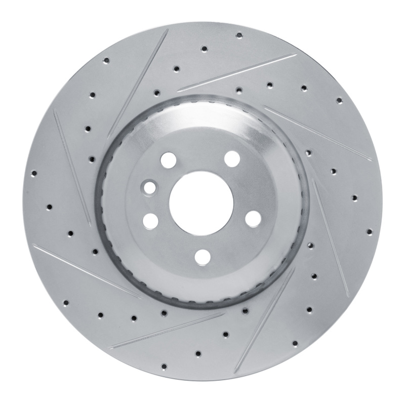 Jaguar F-Pace Brake Rotor (1) - Front Left - DFC - Drilled & Slotted - Silver - `21-`25