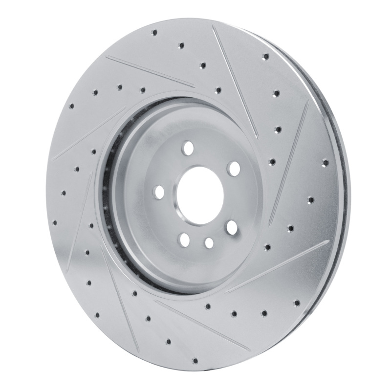 Jaguar F-Pace Brake Rotor (1) - Front Left - DFC - Drilled & Slotted - Silver - `21-`25