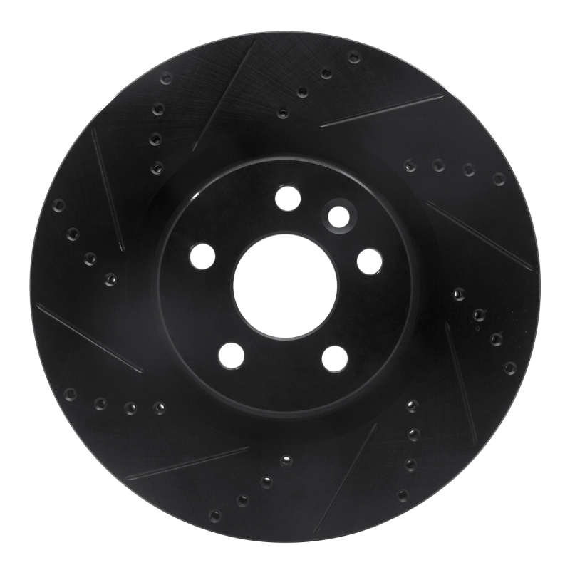 Jaguar E-Pace Brake Rotor (1) - Front Left - DFC - Drilled & Slotted - Black - `15-`19