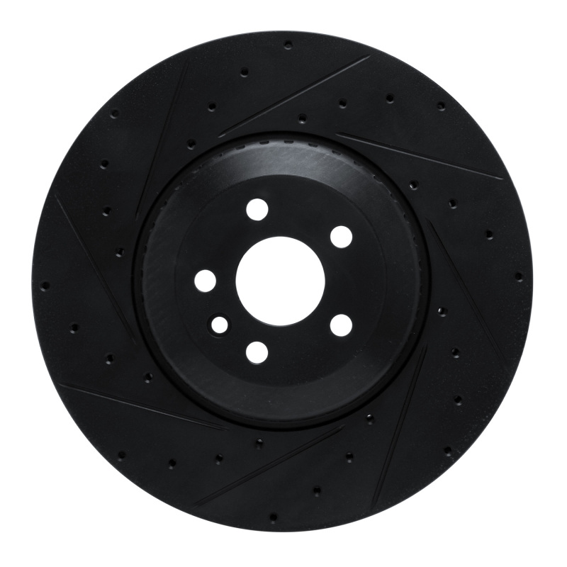 Jaguar F-Pace Brake Rotor (1) - Front Left - DFC - Drilled & Slotted - Black - `21-`25