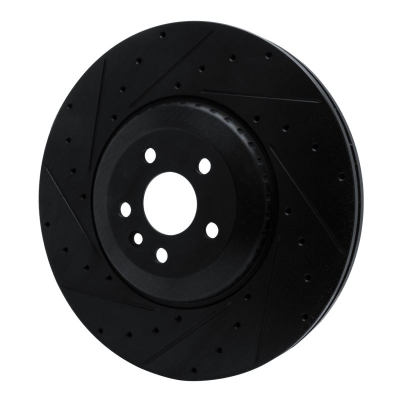 Jaguar F-Pace Brake Rotor (1) - Front Left - DFC - Drilled & Slotted - Black - `21-`25