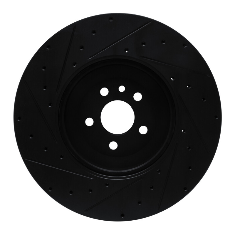 Jaguar F-Pace Brake Rotor (1) - Front Right - DFC - Drilled & Slotted - Black - `21-`25