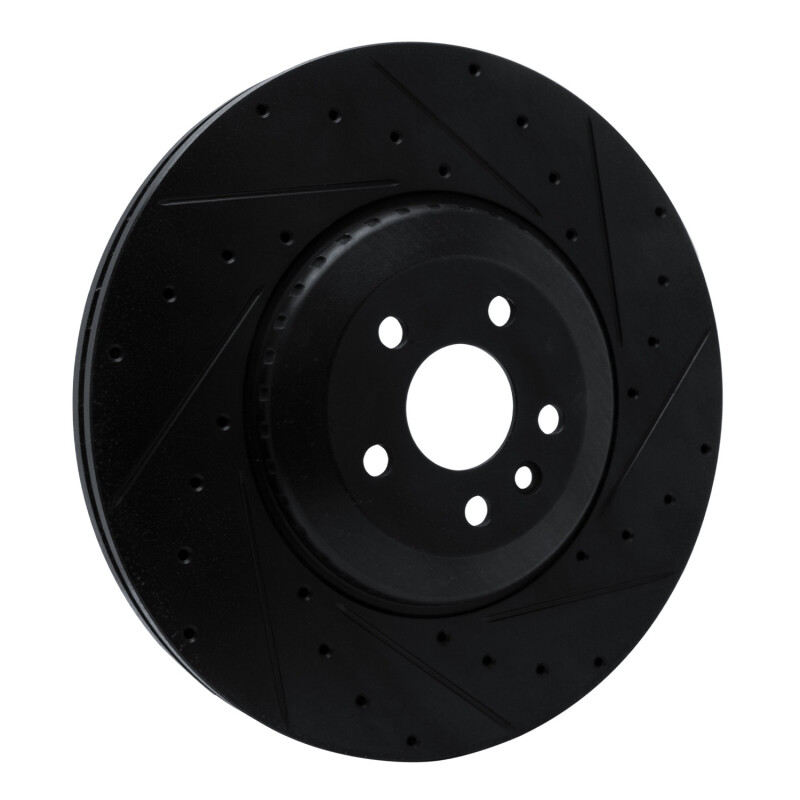 Jaguar F-Pace Brake Rotor (1) - Front Right - DFC - Drilled & Slotted - Black - `21-`25