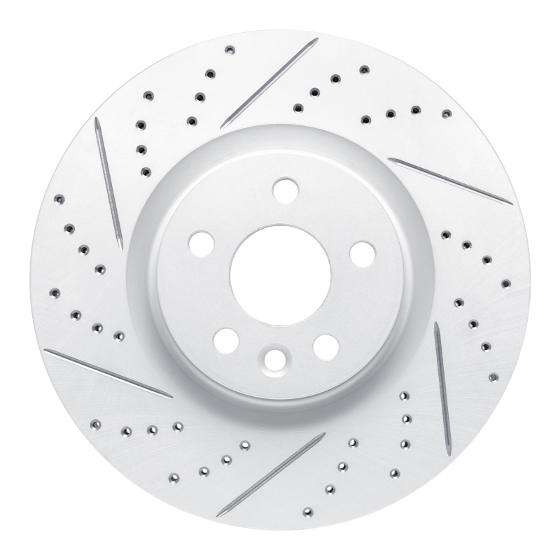 Jaguar E-Pace Brake Rotor (1) - Front Left - DFC - Geoperformance Drilled & Slotted - `15-`19