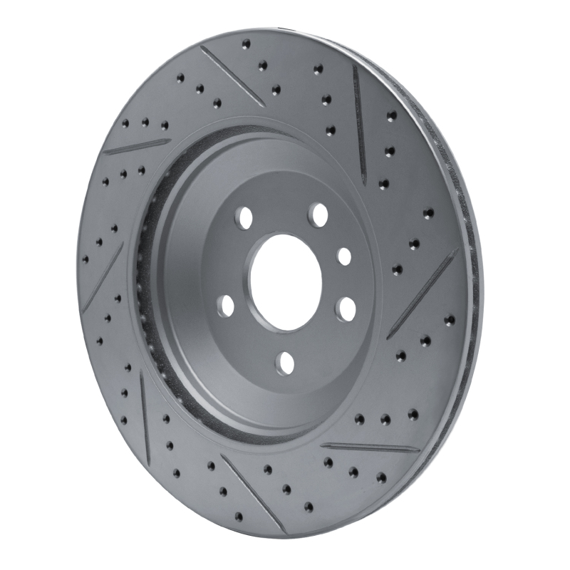 Jaguar I-Pace Brake Rotor (1) - Rear Left - DFC - Drilled & Slotted Geoperformance - `20-`26