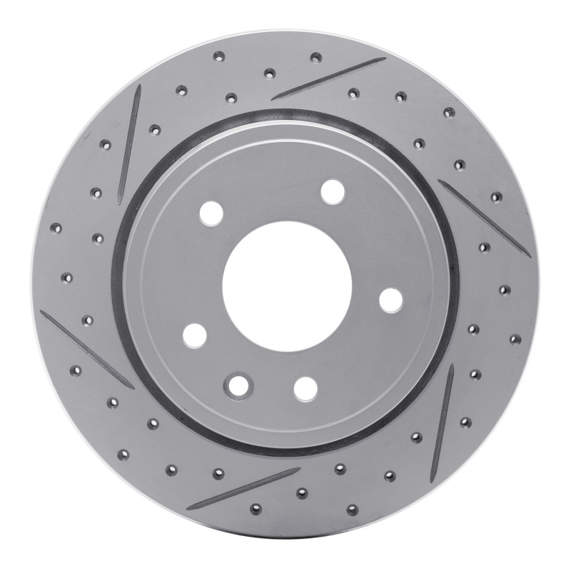 Jaguar XK8 Brake Rotor (1) - Rear Left - DFC - Geoperformance Drilled & Slotted - `95-`06